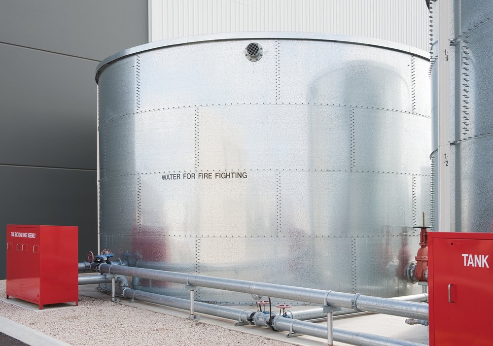 Fire waste water tanks