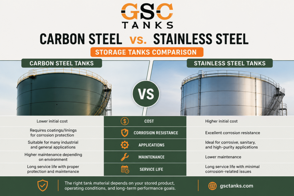 Compare Steel vs Carbon Tanks GSC Tanks